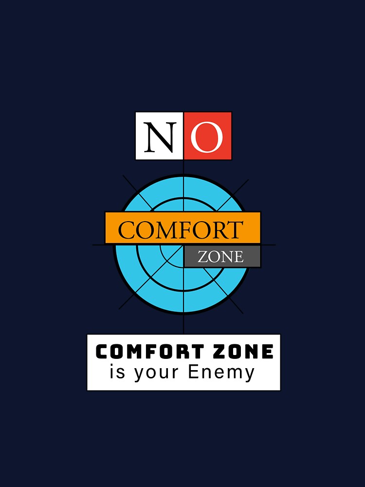 No Comfort Zone – Motivational Typography Design by THE RILONA T-Shirts, Hoodie, Sweatshirt | BlankRebels.com (Image 3)