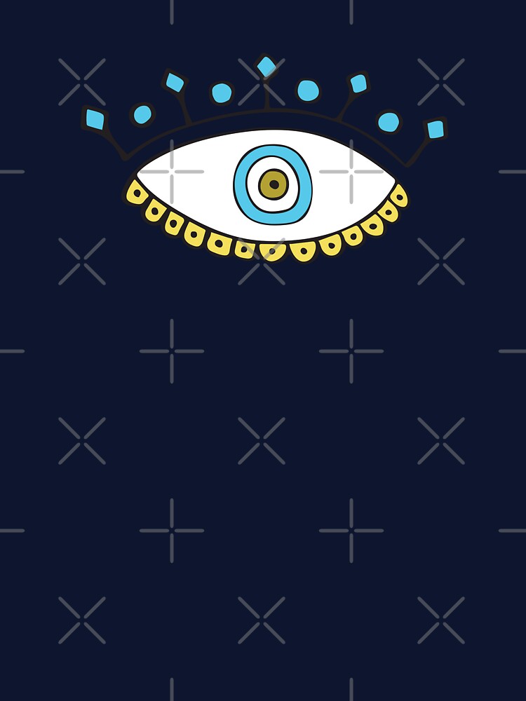 Light Blue Evil Eye Crown "Peace" by Mystikaa T-Shirts, Hoodie, Sweatshirt | BlankRebels.com (Image 3)