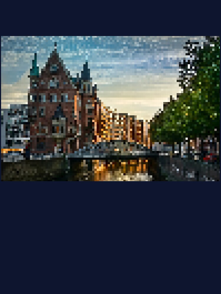 Pixelated Hamburg Building Scene by Potato Quality Prints T-Shirts, Hoodie, Sweatshirt | BlankRebels.com (Image 3)
