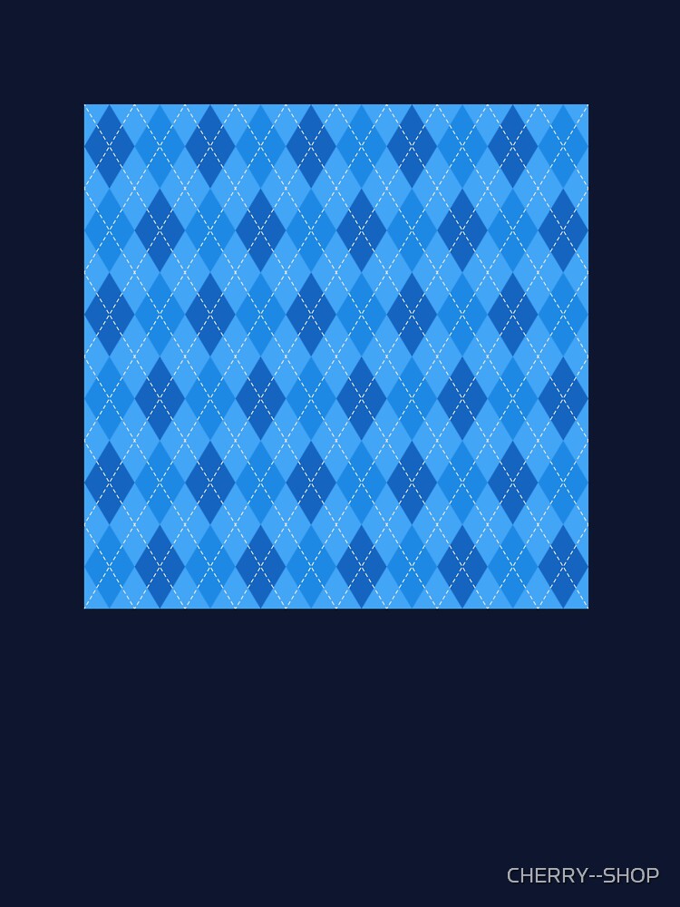 Blue Argyle Geometric Pattern by CHERRY--SHOP T-Shirts, Hoodie, Sweatshirt | BlankRebels.com (Image 3)