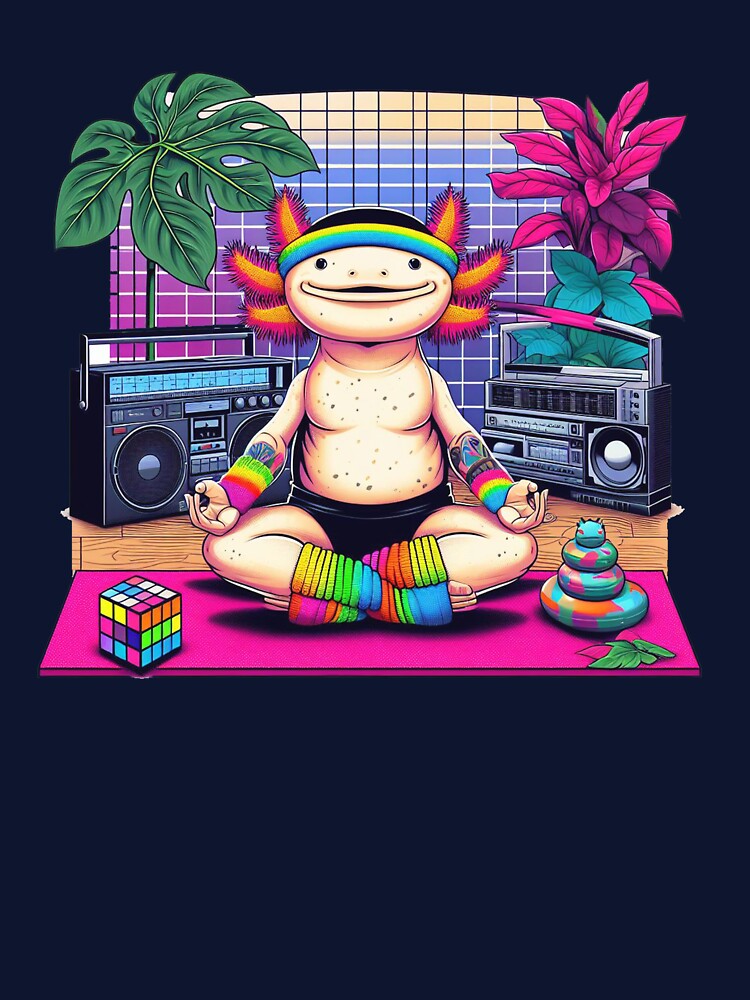 Hippie Axolotl Mitski doing yoga by Mr Pyuku T-Shirts, Hoodie, Sweatshirt | BlankRebels.com (Image 3)