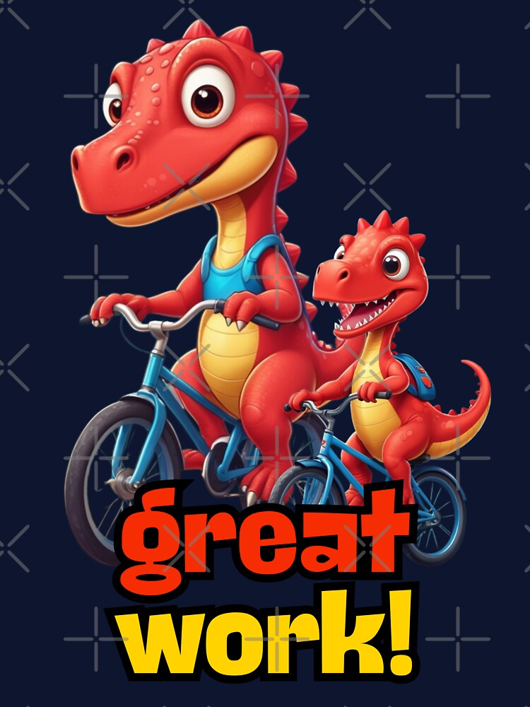 Mommy dinosaur and baby dinosaur on a bicycle by KIDS-PRINTS T-Shirts, Hoodie, Sweatshirt | BlankRebels.com (Image 3)