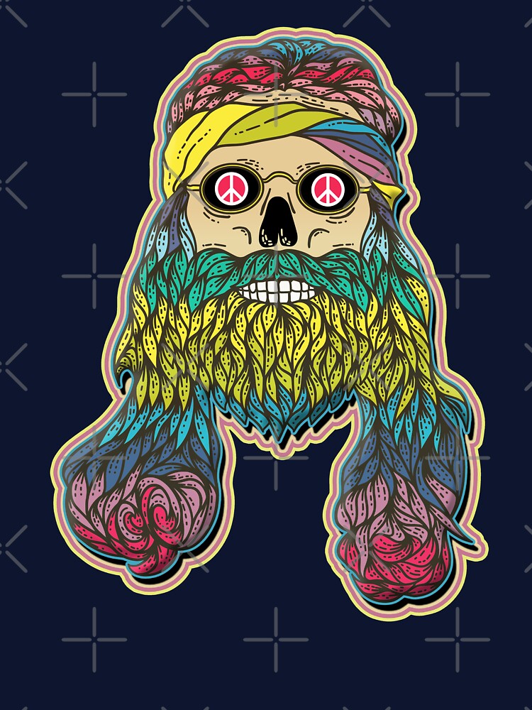 Hippie Skull by franktact T-Shirts, Hoodie, Sweatshirt | BlankRebels.com (Image 3)