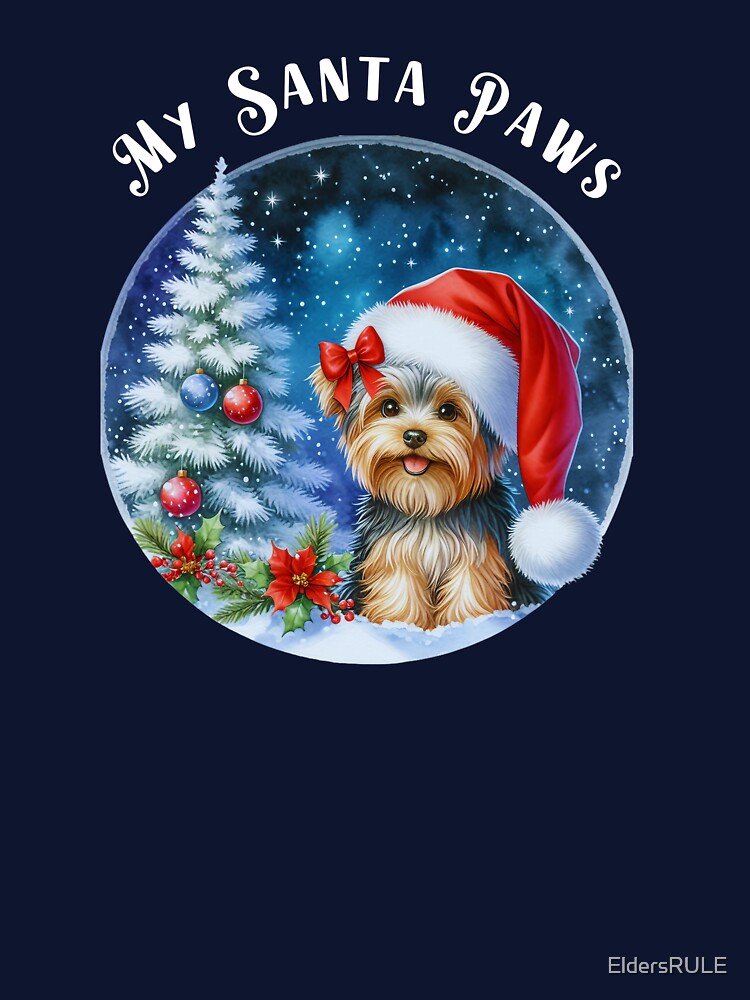 My Santa Paws Christmas for Yorkie Lovers by EldersRULE T-Shirts, Hoodie, Sweatshirt | BlankRebels.com (Image 3)