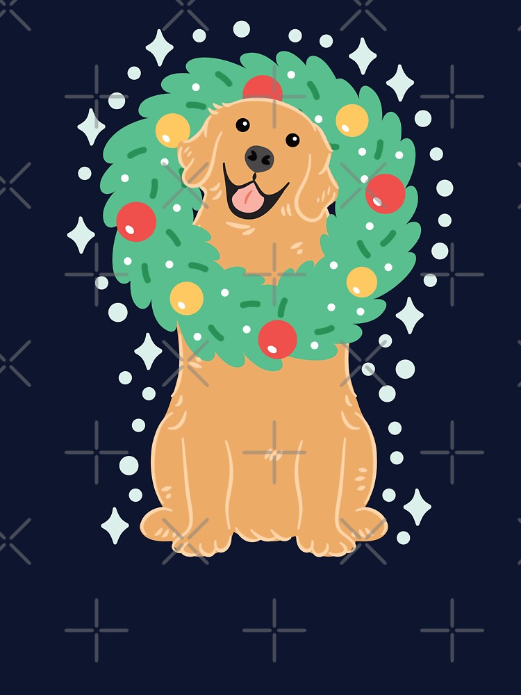 Golden Retriever Merry Christmas! by Lulupainting T-Shirts, Hoodie, Sweatshirt | BlankRebels.com (Image 3)