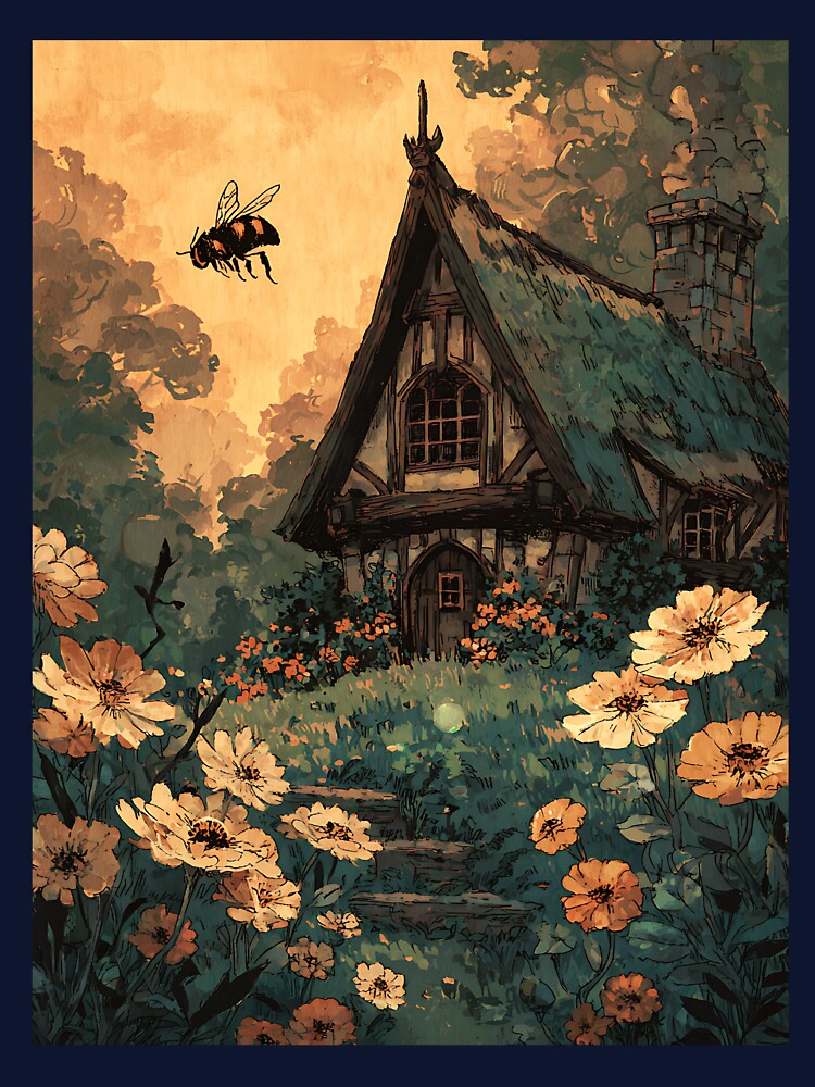 Sweet Cottagecore Busy Bee by bapupa T-Shirts, Hoodie, Sweatshirt | BlankRebels.com (Image 3)