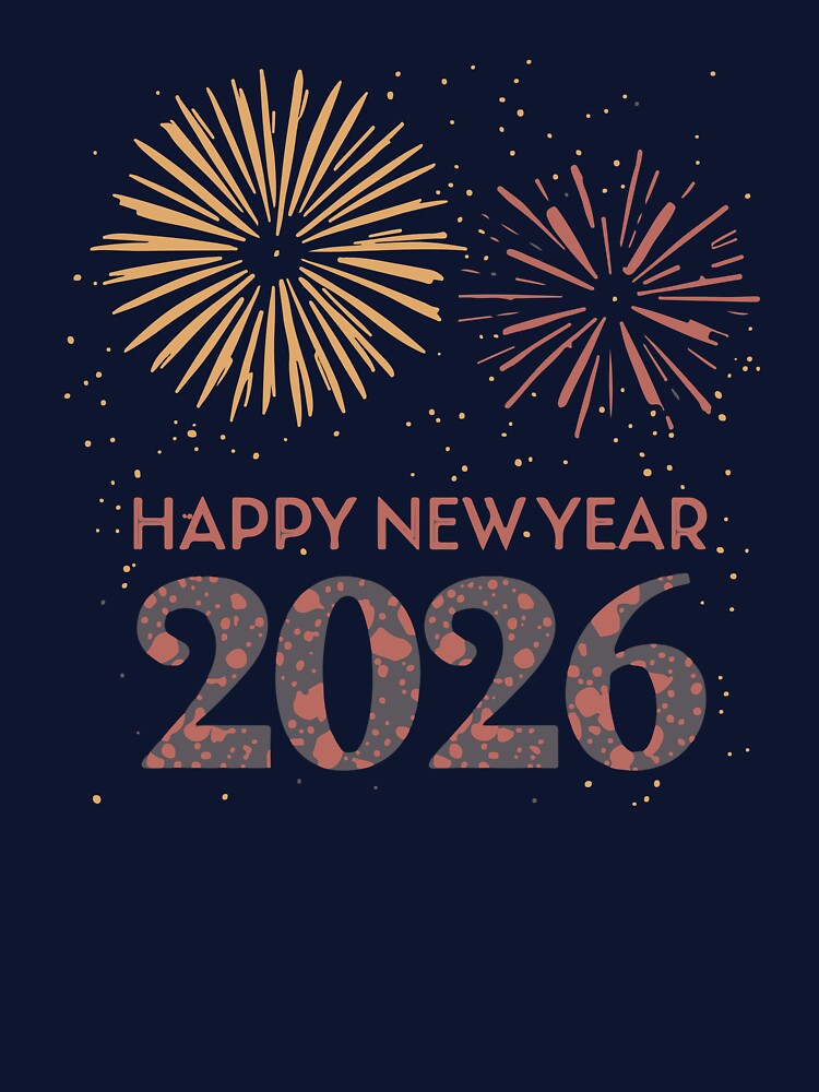Happy New Year 2026 Fireworks Celebration Design by DavidTeeStudio T-Shirts, Hoodie, Sweatshirt | BlankRebels.com (Image 3)