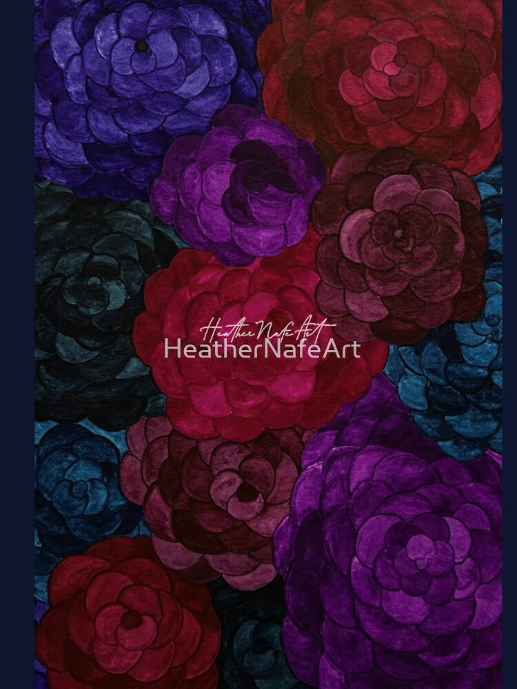 Watercolor Dark Flowers by HeatherNafeArt T-Shirts, Hoodie, Sweatshirt | BlankRebels.com (Image 3)