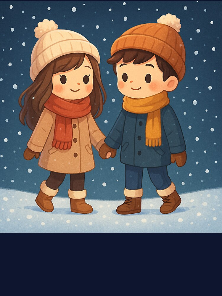 Cute Winter Couple Holding Hands by Sadia  Jannat T-Shirts, Hoodie, Sweatshirt | BlankRebels.com (Image 3)