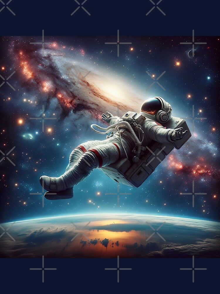 Astronaut Enjoying Music in Space, Astronaut Relaxing, Astronaut Headphones by Fun-N-Cool-Tees Hoodie, Sweatshirt (Image 3)