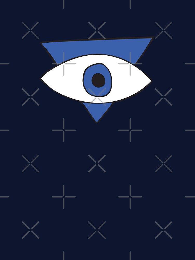 Blue Evil Eye Triangle "Karma" by Mystikaa T-Shirts, Hoodie, Sweatshirt | BlankRebels.com (Image 3)