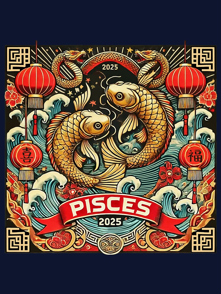 Pisces  Retro Chinese New Year Design by Sototos® ⭐⭐⭐⭐⭐ T-Shirts, Hoodie, Sweatshirt | BlankRebels.com (Image 3)
