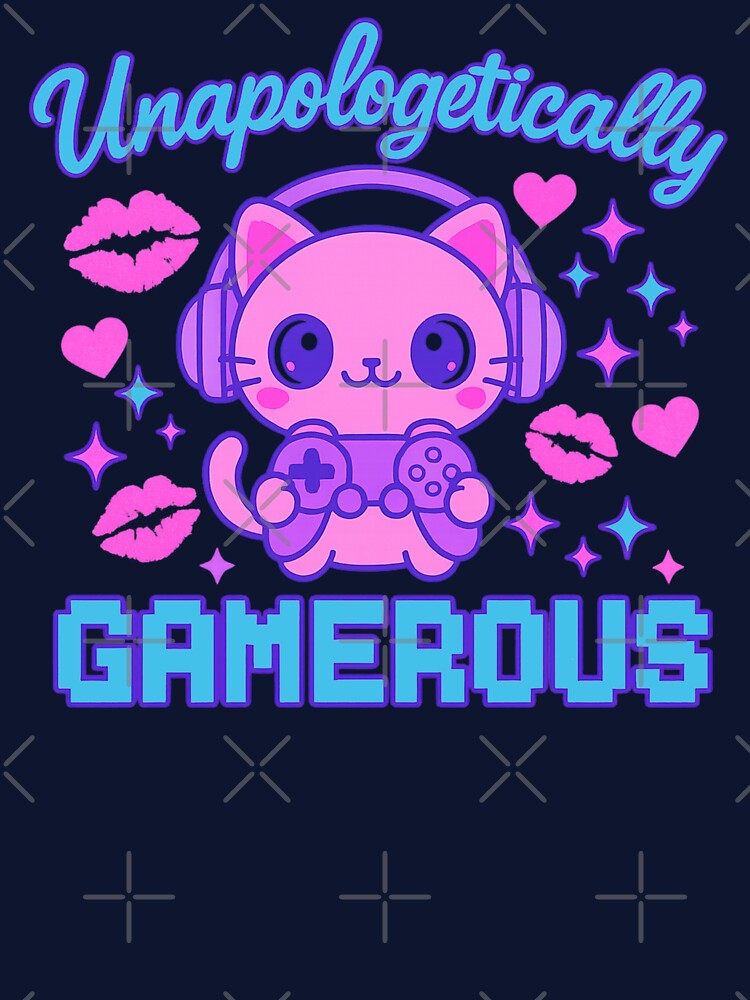 Unapologetically Gamerous – Cute Gamer Cat Girl Aesthetic by Threadfellas702 T-Shirts, Hoodie, Sweatshirt (Image 3)