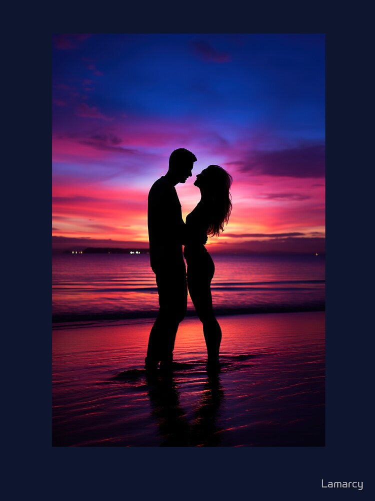 Young couple in love hugging on the beach by Lamarcy T-Shirts, Hoodie, Sweatshirt | BlankRebels.com (Image 3)