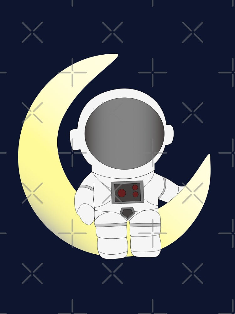 Cute astronaut sitting on the moon by Robloz T-Shirts, Hoodie, Sweatshirt | BlankRebels.com (Image 3)