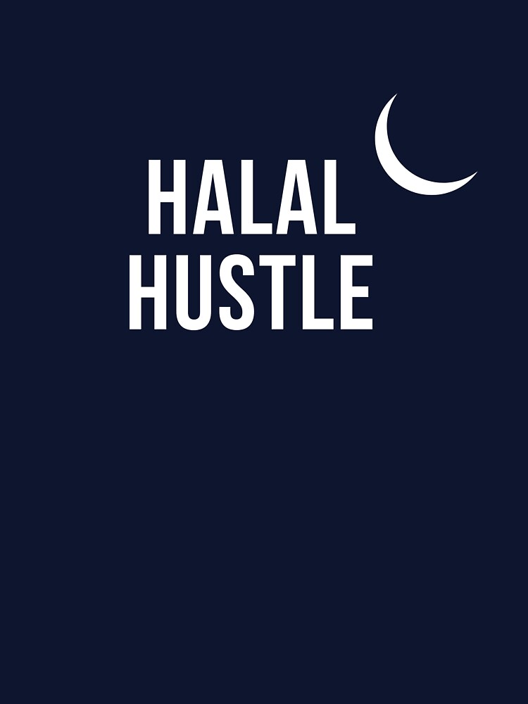 Halal Hustle – Motivational Islamic Typography T-Shirt by AliShanhal Hoodie, Sweatshirt | BlankRebels.com (Image 3)