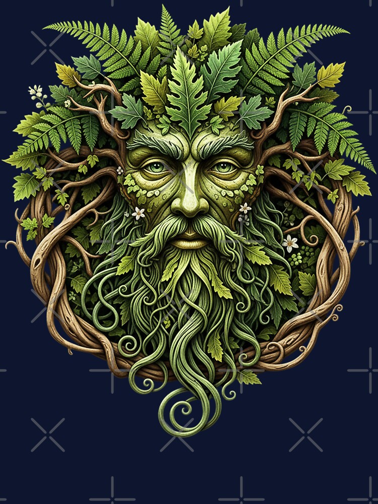 The Green Man Spirit of the Forest Folklore T-Shirt by Johan Proud Blade Hoodie, Sweatshirt | BlankRebels.com (Image 3)