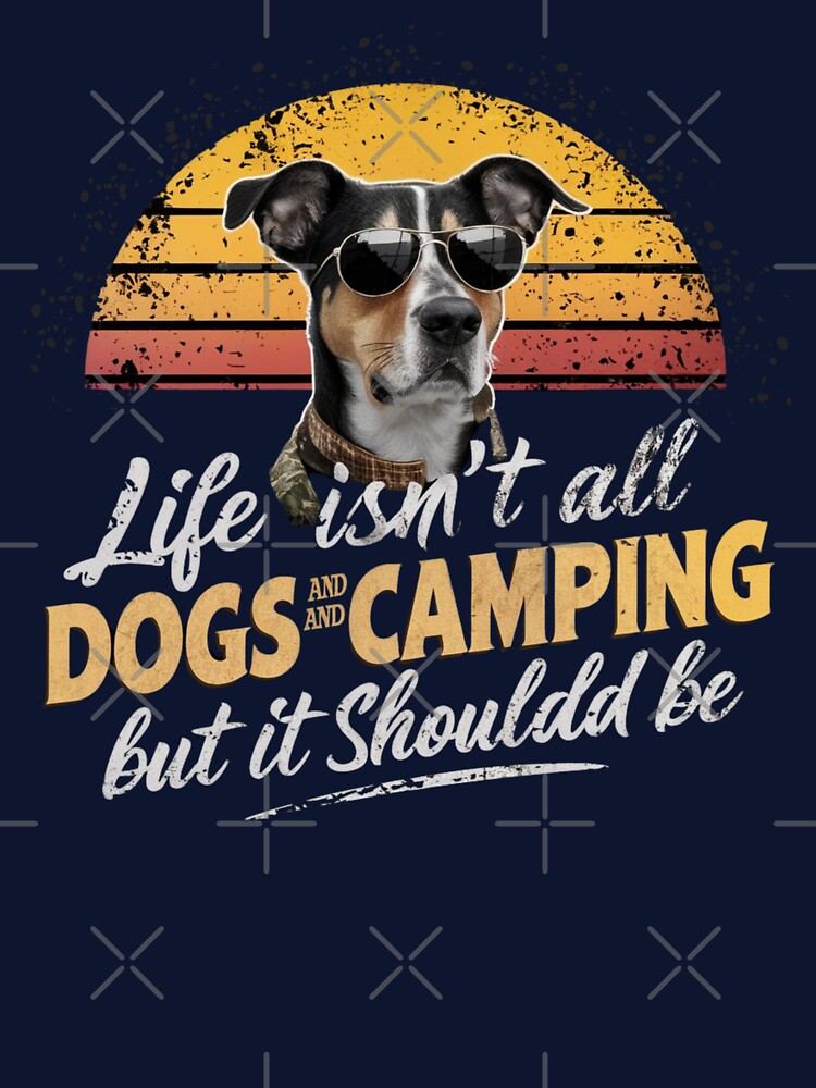 Funny Dogs and Camping, Cute Dog Lover Camp, Dog Mom and Camper Vintage by Creatiforge T-Shirts, Hoodie, Sweatshirt (Image 3)
