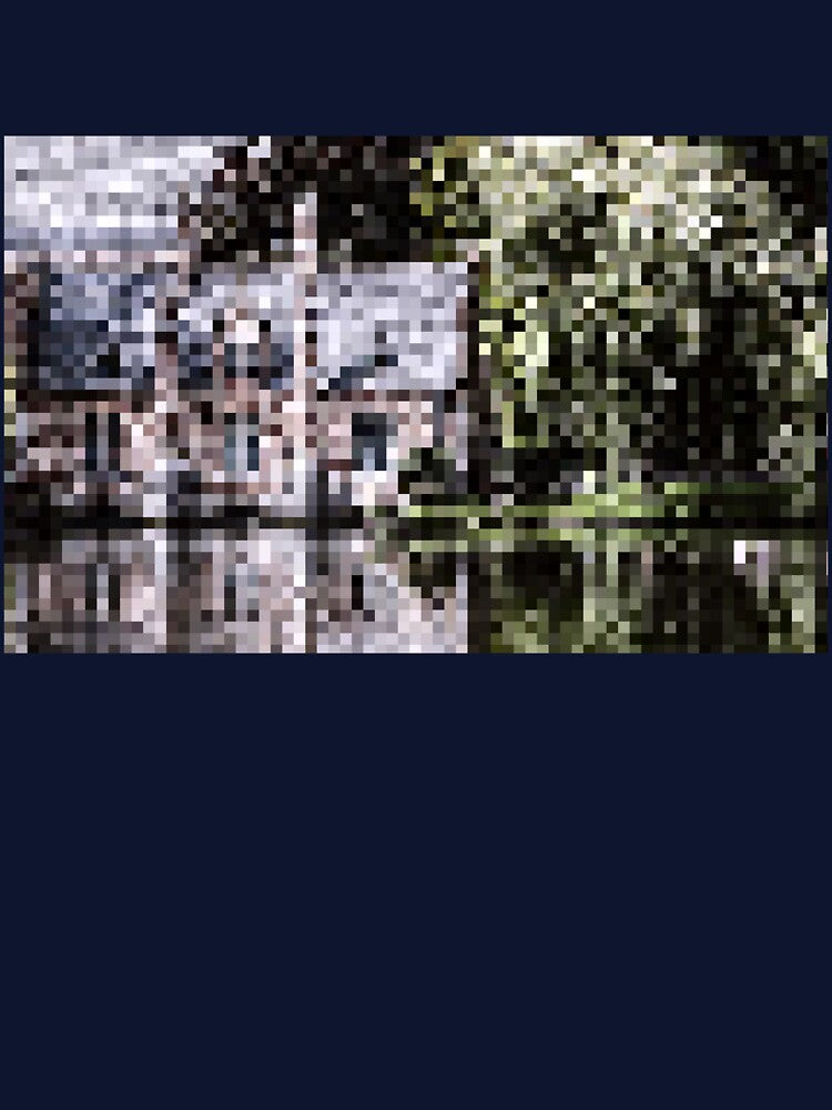 Pixelated Willow Tree on the Lake Scene by Potato Quality Prints