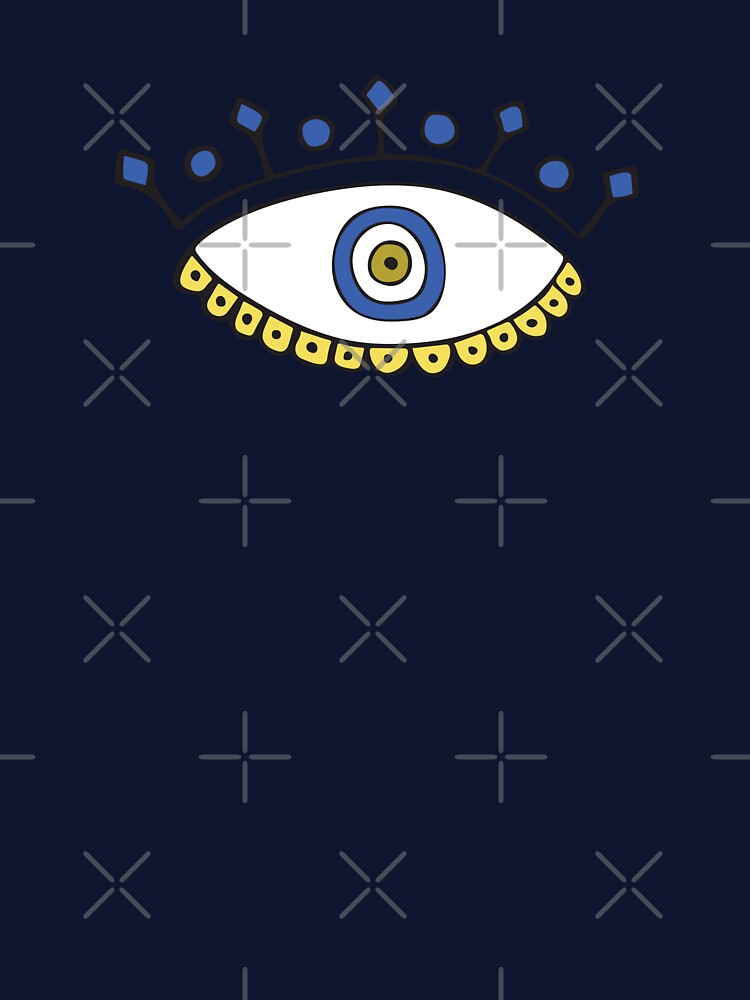 Blue Evil Eye Crown "Karma" by Mystikaa T-Shirts, Hoodie, Sweatshirt | BlankRebels.com (Image 3)