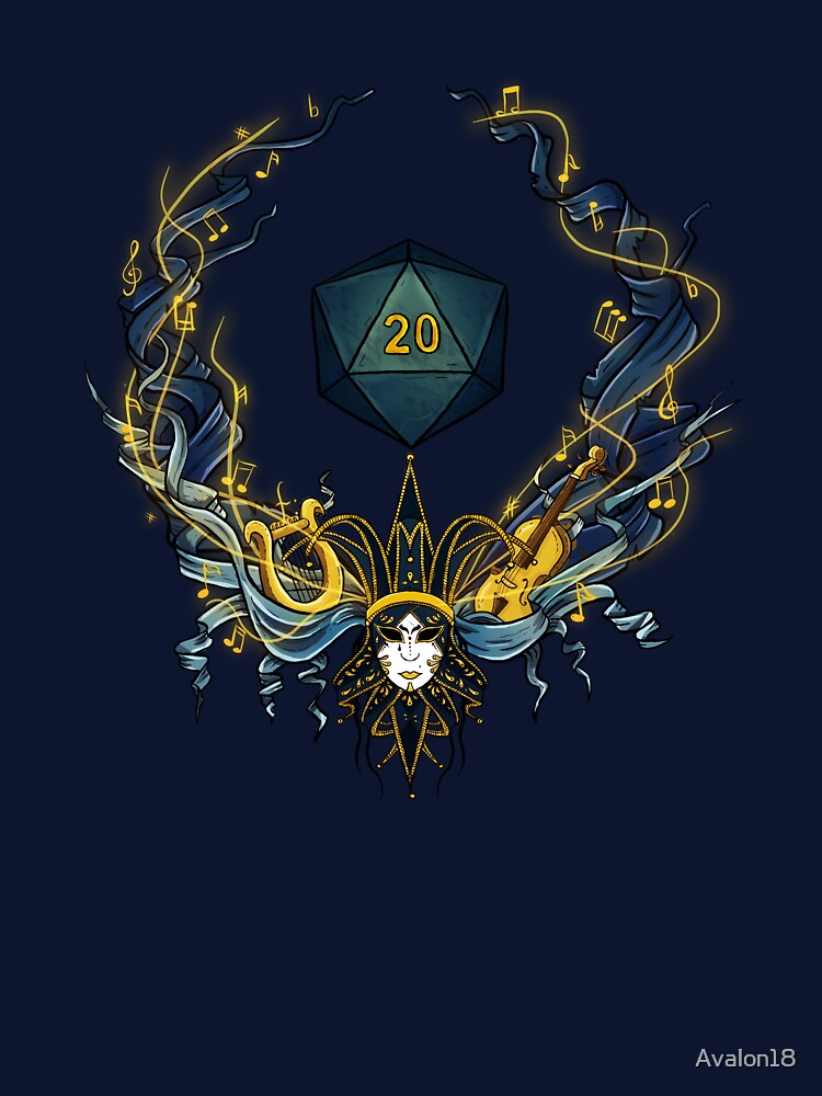 DnD - bard class symbol in blue by Avalon18 T-Shirts, Hoodie, Sweatshirt | BlankRebels.com (Image 3)