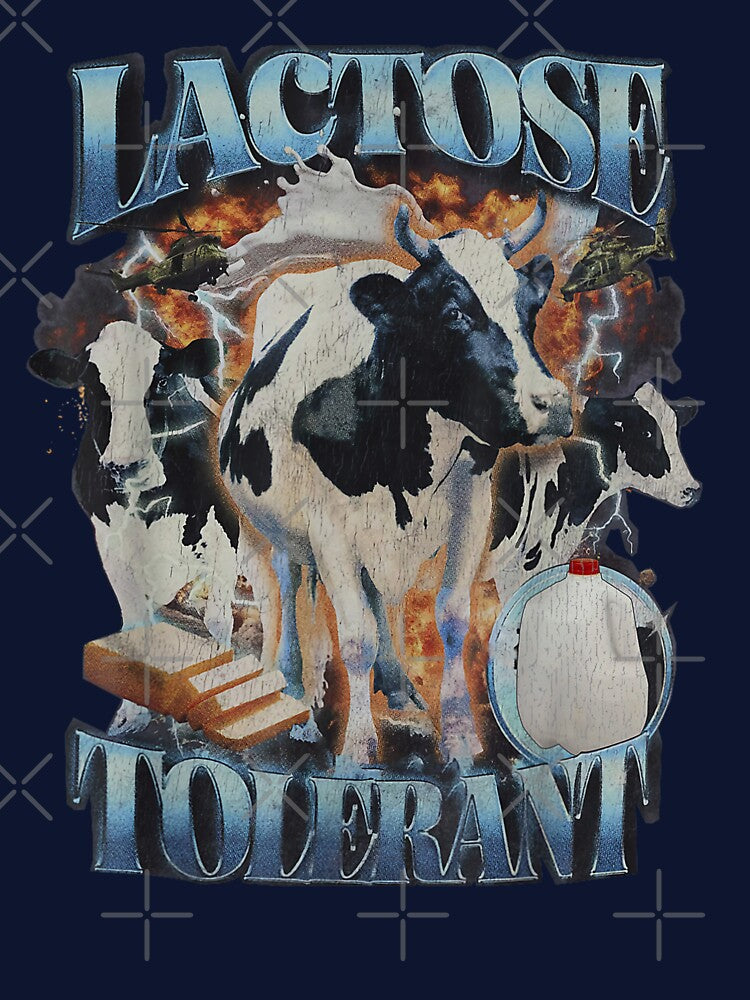 Lactose Tolerant Funny Meme Cow Design by Creatiforge