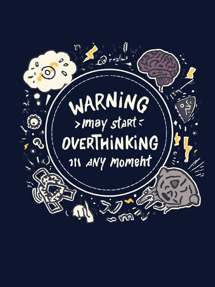 Warning May Start Overthinking T-Shirt – Funny Cat Mom Dad Gift, Anxiety Humor Tee by GAIDREDA Hoodie, Sweatshirt (Image 3)