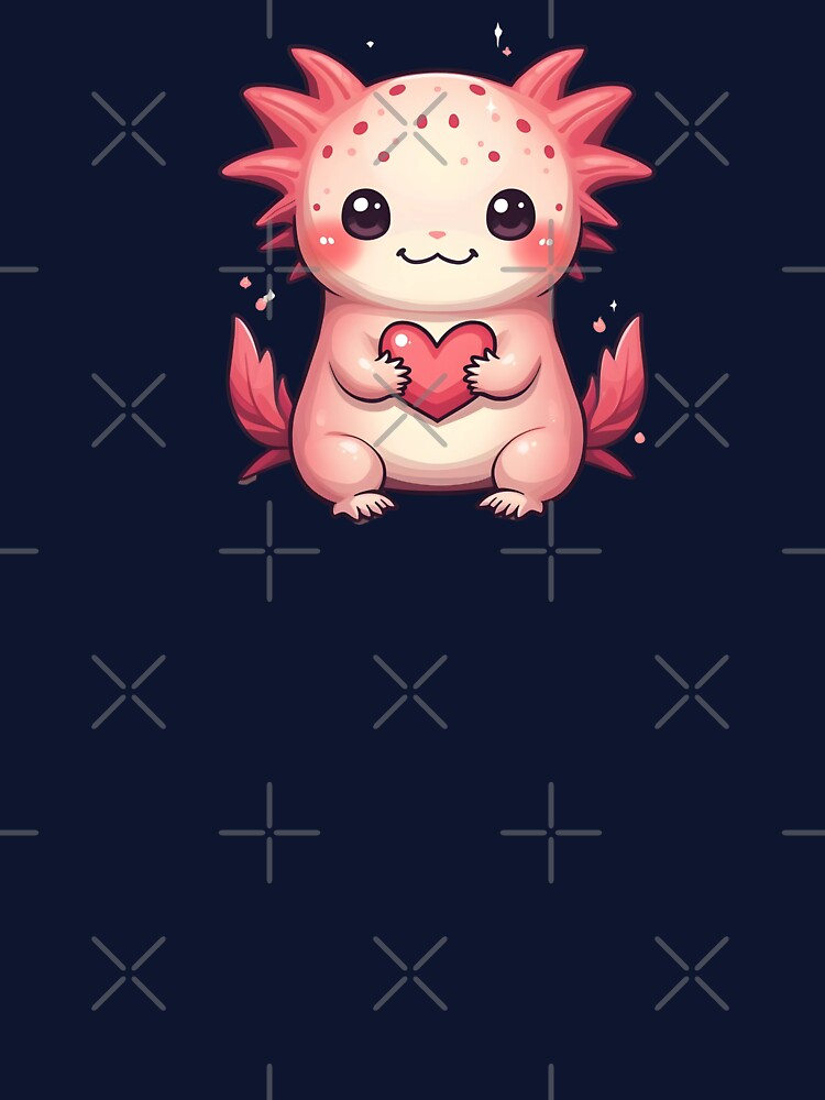 Kawaii Axolotl Love by VibeTCreations T-Shirts, Hoodie, Sweatshirt | BlankRebels.com (Image 3)