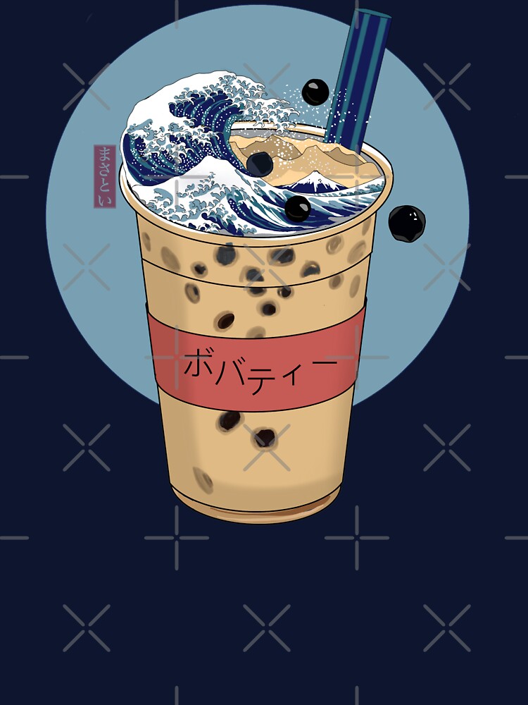 The Great Bubble Tea Wave | ボバティー by pastellism T-Shirts, Hoodie, Sweatshirt | BlankRebels.com (Image 3)