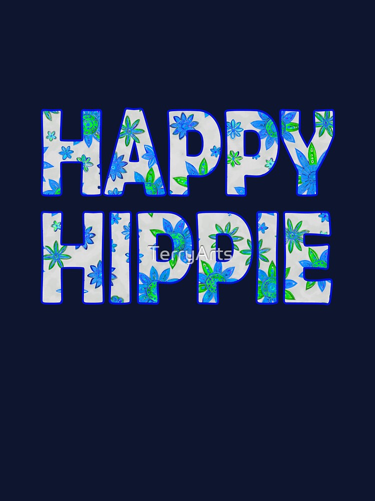 Flower Power Happy Hippie Words Free Spirit Hippie Vibes 4 of 4 by Beachy T-Shirts, Hoodie, Sweatshirt (Image 3)