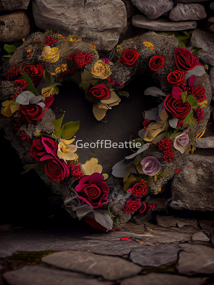 Floral Heart Ring Stone Wall 10 Both Vintage Modern Floral Wallpaper Background New 2023 T-Shirts, Hoodie, Sweatshirt