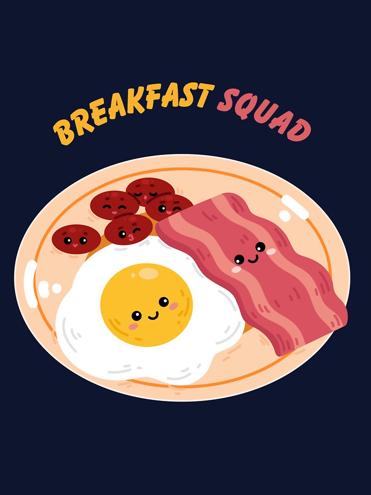 Breakfast Squad - Funny Morning Food Design by BrightMood Designs T-Shirts, Hoodie, Sweatshirt | BlankRebels.com (Image 3)