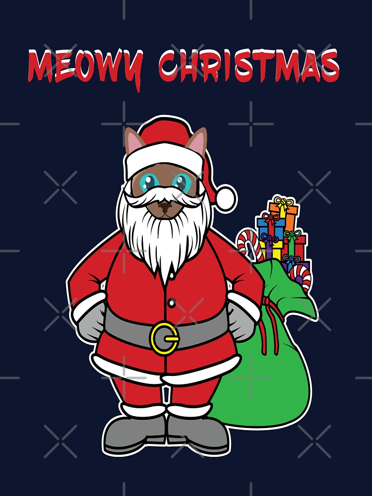 Meowy Christmas - Cat Santa Merry Christmas by madtoyman T-Shirts, Hoodie, Sweatshirt | BlankRebels.com (Image 3)