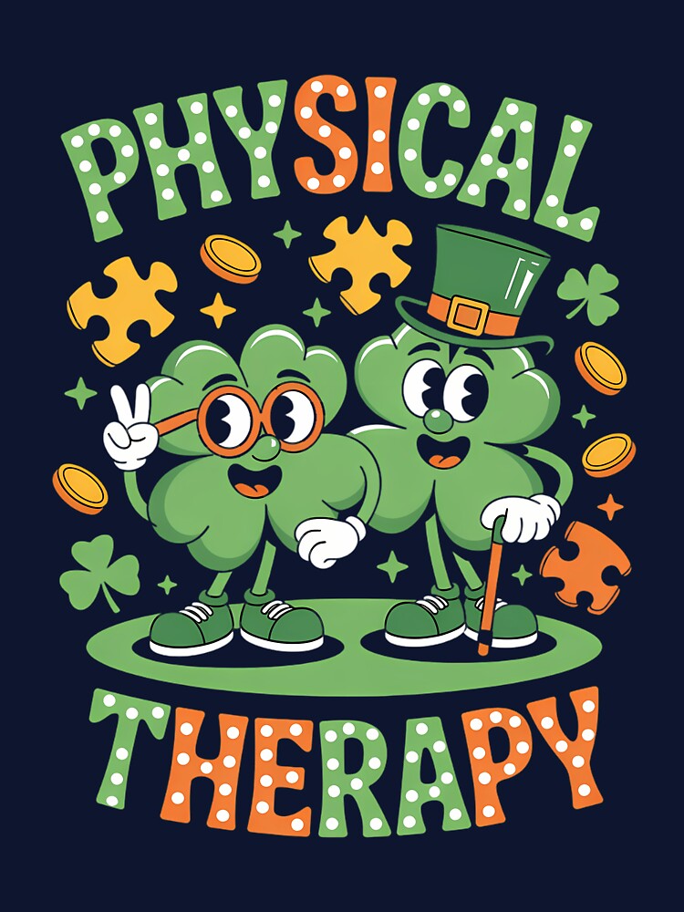 Physical Therapy Funny Shamrock St Patricks Day by gourpmerzihd T-Shirts, Hoodie, Sweatshirt | BlankRebels.com (Image 3)