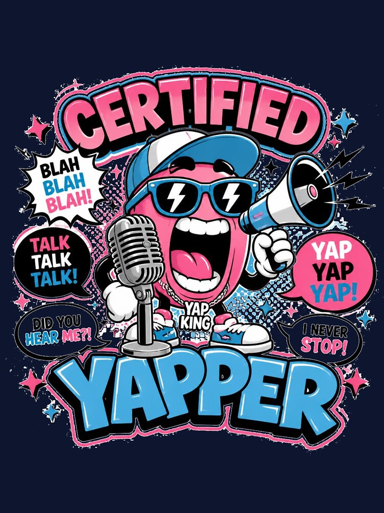 Certified Yapper Funny Retro Meme Design by AtomicThreadCo