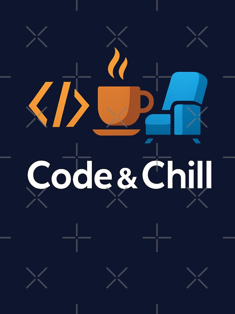 Code & Chill – Minimal Tech Badge Tee/Hoodie by TONSNAP Sweatshirt | BlankRebels.com (Image 3)