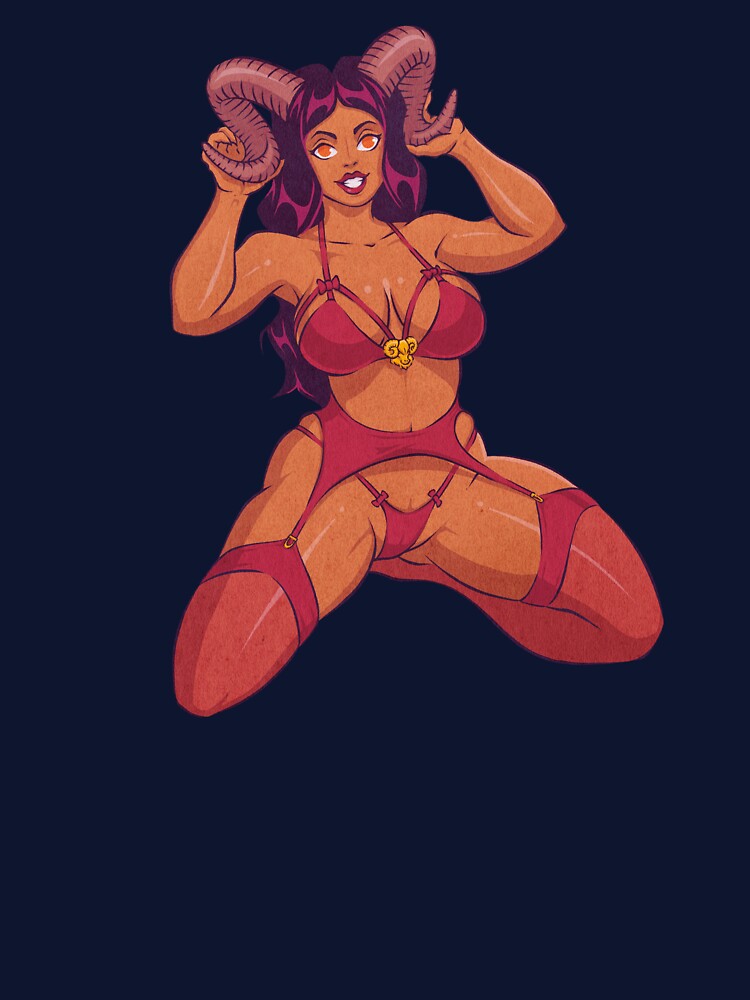 Aries Pin-up Girl by Dreamypinup T-Shirts, Hoodie, Sweatshirt | BlankRebels.com (Image 3)