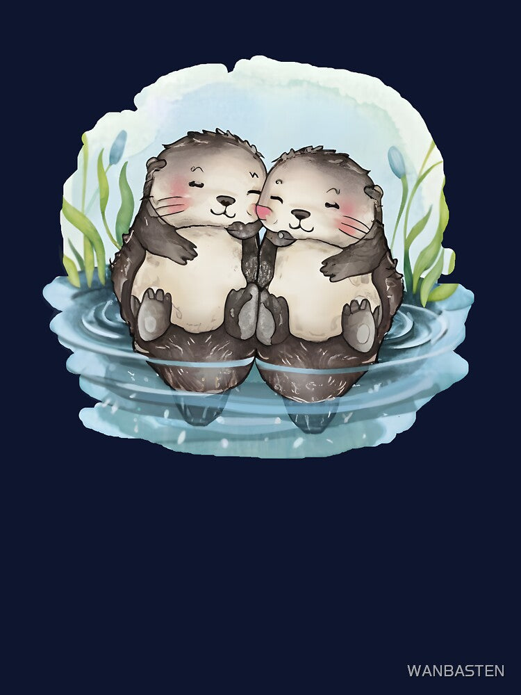 Otters Holding Hands by WANBASTEN T-Shirts, Hoodie, Sweatshirt | BlankRebels.com (Image 3)