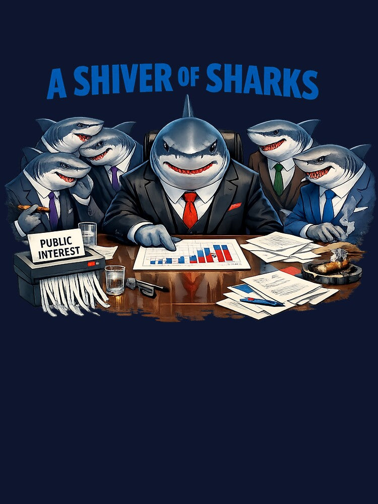 A Shiver of Sharks – Corporate Animal Energy Satire by SnarkleCo T-Shirts, Hoodie, Sweatshirt | BlankRebels.com (Image 3)
