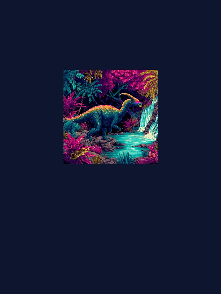 Parasaurolophus in Enchanted Jungle by Bambear T-Shirts, Hoodie, Sweatshirt | BlankRebels.com (Image 3)