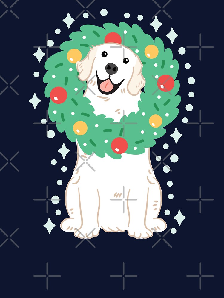 White Golden Retriever Merry Christmas! by Lulupainting T-Shirts, Hoodie, Sweatshirt | BlankRebels.com (Image 3)