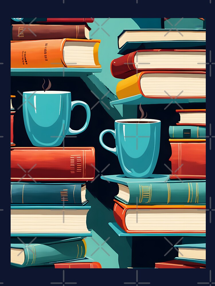 Stack of Books Coffee Mugs - Books And Coffee Lovers by Wiss2Arts T-Shirts, Hoodie, Sweatshirt | BlankRebels.com (Image 3)