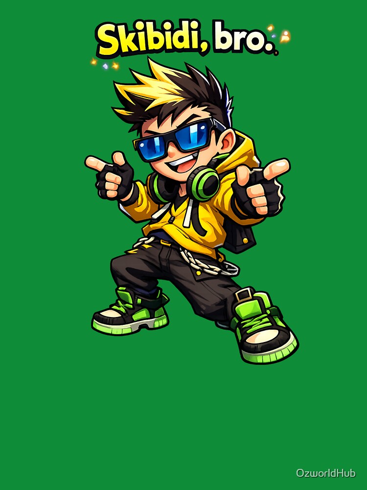 Skibidi Bro Meme Tee-Shirt by OzworldHub