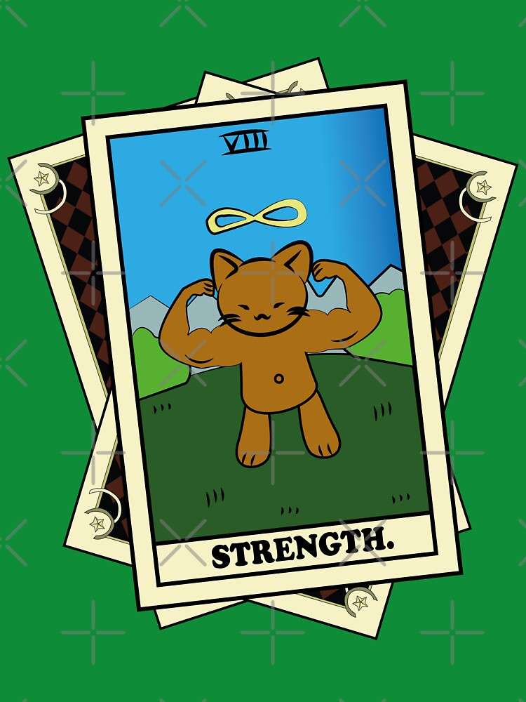 TAROT CARDS DECK | STRENGTH. | FORTUNE CAT by FalconLifeStore T-Shirts, Hoodie, Sweatshirt | BlankRebels.com (Image 3)