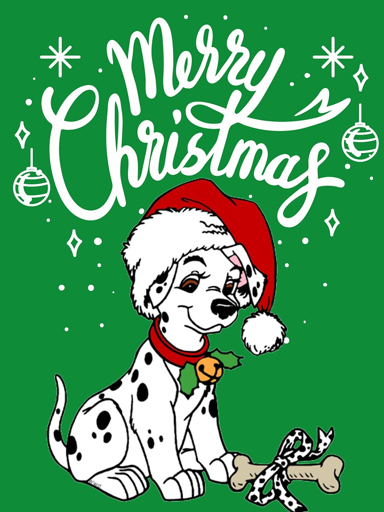 Dalmatian Puppy Dog In A Christmas Santa Hat Xmas by Pun&Done T-Shirts, Hoodie, Sweatshirt | BlankRebels.com (Image 3)
