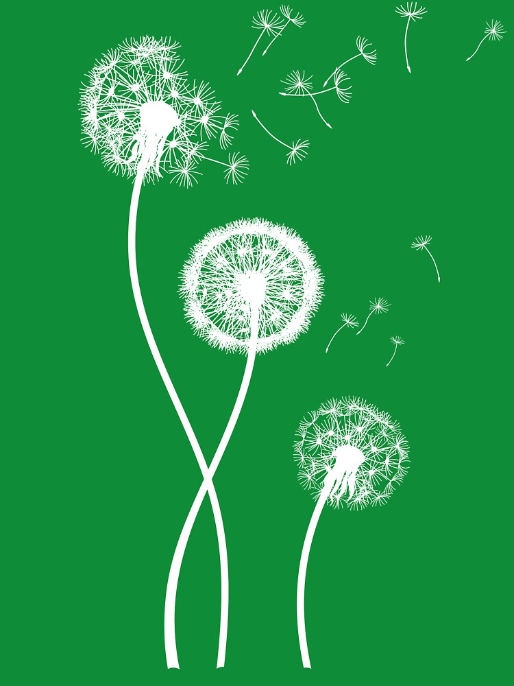 Dandelion Seeds Blowing In The Wind T Shirt by bitsnbobs