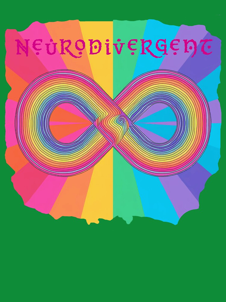 Neurodivergent symbol in bright  colors by serenafincel T-Shirts, Hoodie, Sweatshirt | BlankRebels.com (Image 3)
