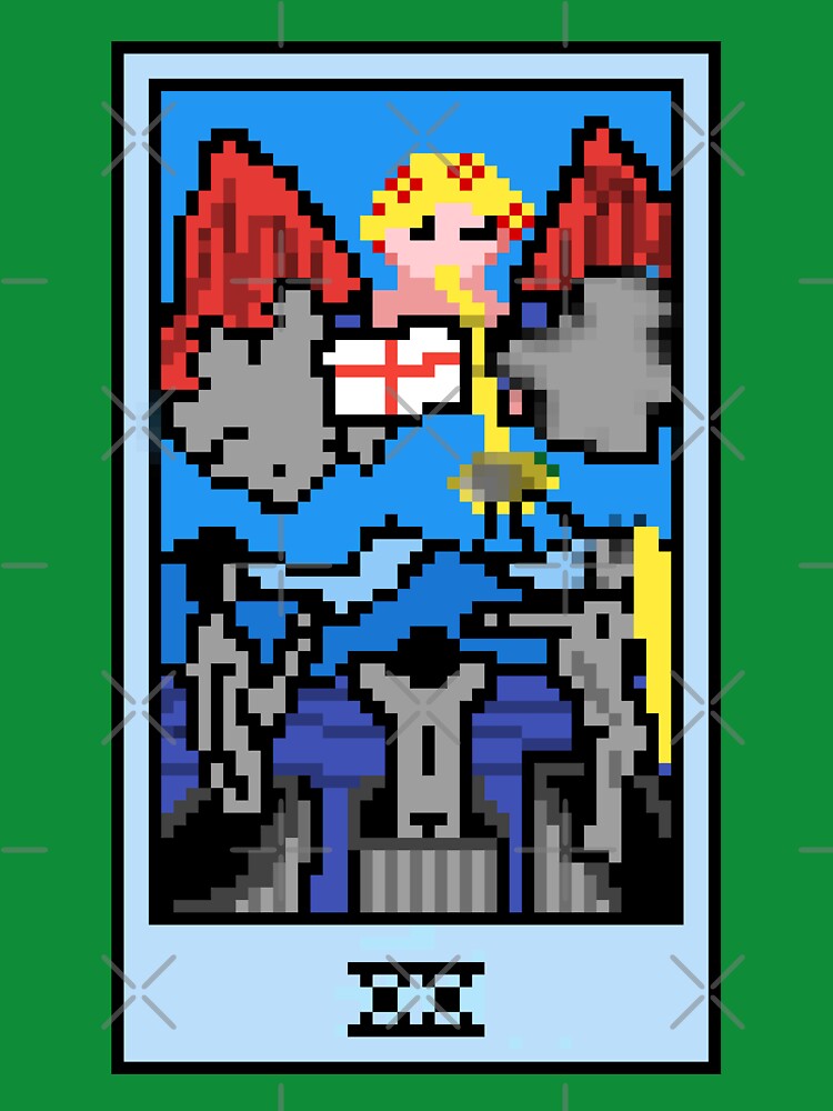 Wait, is this pixel art tarot? Green - Major Arcana 'Judgement' (Design for T-shirt, stickers and other... (Image 3)