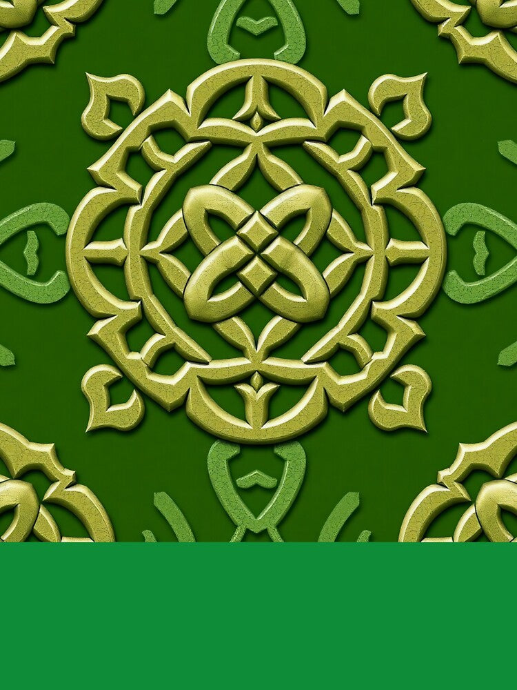 Ornate Gothic Knotwork Throw Pillow, 3D Haunted Forest Seamless Pattern, Gothic Decor Print, viking Design for... (Image 3)