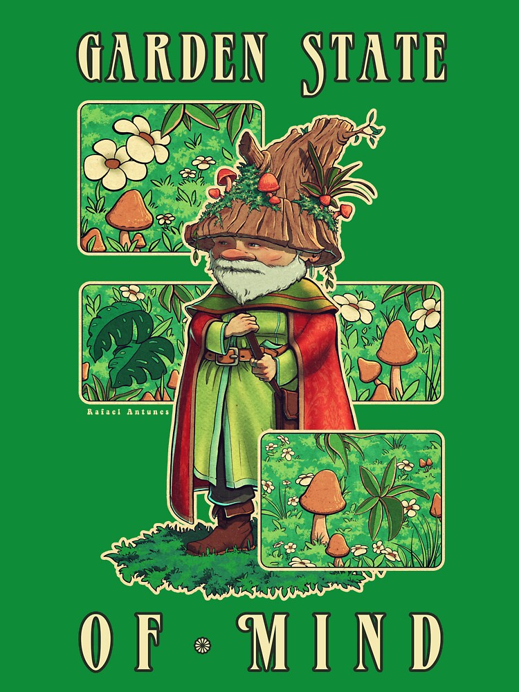 Garden State of Mind – Cottagecore Gnome Illustration by RafarteAntunes T-Shirts, Hoodie, Sweatshirt (Image 3)